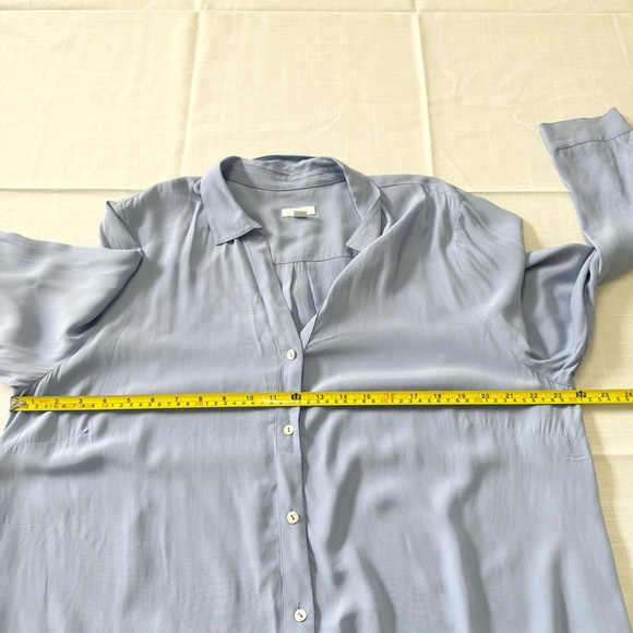 J.Jill Shirt Women’s Blue Rayon Long Sleeve Button Front Collared Casual Size XL - Picture 5 of 7